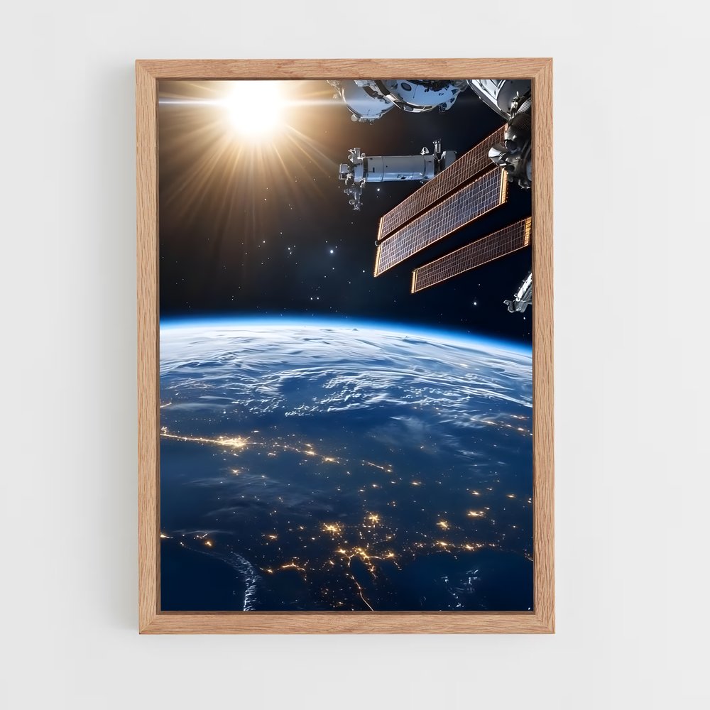 Poster Astronaute au Dessus de la Terre (vue 4)